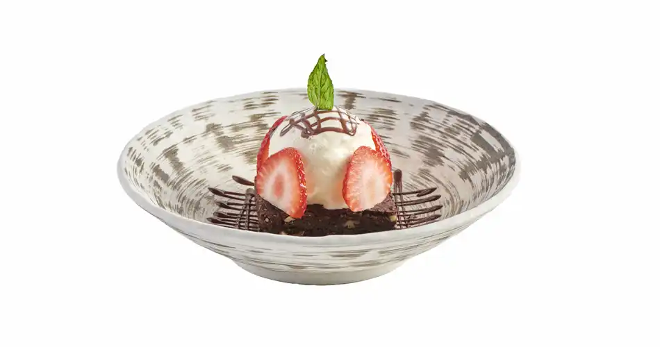 BROWNIE CON NIEVE